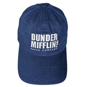 The Office Dunder Mifflin Paper Company Navy Blue Embroidered Baseball Dad Hat